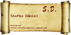 Stefko Dániel névjegykártya